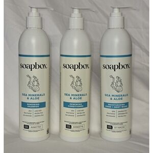 3 SoapBox - 1 Shampoo 1 Conditioner and 1 Hand/Body Wash Sea Minerals and Aloe